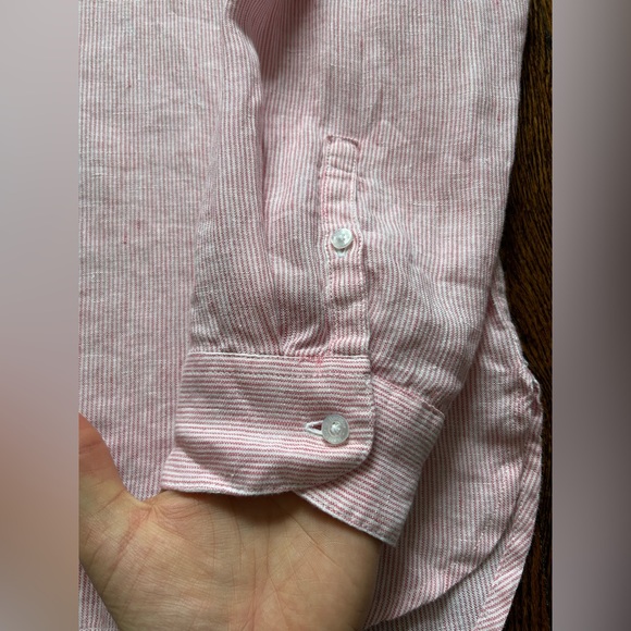 Barbour 100% Linen Marine Blouse - Picture 11 of 17